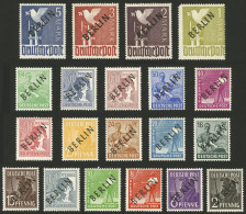 WEST GERMANY - BERLIN: Yvert 1/20, 1948 Complete Set Of 20 Overprinted Values, Mint Lightly Hinged, Fine To VF Quality! - Ungebraucht