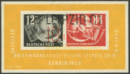EAST GERMANY: Yvert 1, Leipzig Philatelic Exposition, With Postmark Applied At The Exposition (not Used), Very Fine Qual - Used Stamps