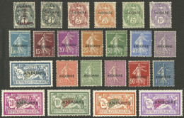 FRENCH ANDORRA: Yvert 1/23, 1931 Complete Set Of 23 Values, Mint Without Gum, VF! - Ungebraucht