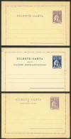 ANGOLA: Lettercards Of 1914: 2½c., 5c. And Couble Card Of 2½+2½c., Unused, Excellent Quality! - Angola