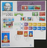 NETHERLANDS ANTILLES: 5 FDC Covers Of Years 1979/80, VF Quality, Very Thematic! - Antillen