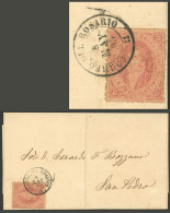 ARGENTINA: GJ.20, 3rd Printing, Superb Example Franking An Entire Letter Posted From Rosario To San Pedro On 5/MAY/1865, - Briefe U. Dokumente