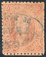 ARGENTINA: GJ.20j, 3rd Printing, Mulatto And With Vertical Line Watermark, Used In SAN JUAN, Superb! - Used Stamps