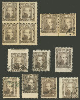 ARGENTINA: GJ.110, 1889 10c. Avellaneda, Lot Of VARIETIES: Partially Imperforate, Shifted Perforations, Etc., Good Lot! - Altri & Non Classificati