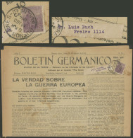 ARGENTINA: GJ.337, 1912 ½c. Plowman, Printed On German Paper With Vertical Honeycomb Wmk, Franking ALONE A "Boletín Germ - Otros & Sin Clasificación