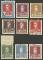 ARGENTINA: GJ.586 + 594/6 + 598/600 + 602 + 605, All Printed On AUSTRIAN PAPER, VF General Quality, Rare! - Autres & Non Classés