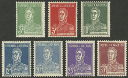 ARGENTINA: GJ.708/714, 1931 San Martín Typographed, Complete Set Of 7 Mint Values, Several MNH, VF Quality! - Autres & Non Classés