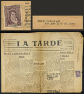 ARGENTINA: GJ.736, 1935 ½c. Belgrano WITH Watermark, Franking ALONE A Newspaper "Diario La Tarde" Sent From Bragado To B - Otros & Sin Clasificación