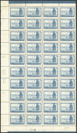 ARGENTINA: GJ.1043a, 1954/7 50c. Port Of  Buenos Aires With DOUBLE IMPRESSION Variety, Fantastic Block Of 40 (largest Kn - Otros & Sin Clasificación