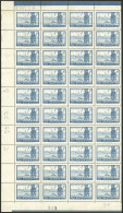 ARGENTINA: GJ.1043a, 1954/7 50c. Port Of  Buenos Aires With DOUBLE IMPRESSION Variety, Fantastic Block Of 40 (largest Kn - Autres & Non Classés