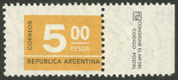 ARGENTINA: GJ.1723N, 5P. Figures, Printed On FISCAL PAPER (UV Neutral Unsurfaced Paper, With Casa De Moneda Wmk), Excell - Other & Unclassified