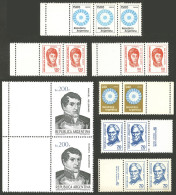 ARGENTINA: Scarce Labels: GJ.1755CD + 1758ACZ + 1759ACZ + 1755ACZ + 1863CD + 1873CZ + 2149CZ (pair), All MNH And Of Very - Other & Unclassified