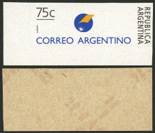 ARGENTINA: GJ.2704B, 1995 Self-adhesive Stamp Of 75c. Post Logo, Brown Dover Support Paper, Very Fine Quality, Rare, Cat - Autres & Non Classés