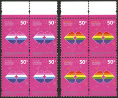ARGENTINA: GJ.4012Aa, 2014 50c. Decade Of Recovery (same-sex Marriage), Block Of 4 With Variety YELLOW OMITTED, Very Rar - Other & Unclassified