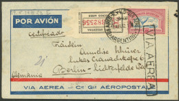 ARGENTINA: GJ.651, 1928 1.08P. Franking ALONE A Registered Airmail Cover Sent From B.Aires To Germany On 13/MAR/1932, On - Luftpost