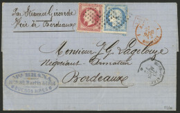 ARGENTINA: 27/MAR/1872 Buenos Aires - France, Entire Letter Sent By "steamer Gironde, Voie De Bordeaux", Dispatched At T - Otros & Sin Clasificación