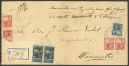 ARGENTINA: 14/NO/1906 ALVEAR (Corrientes) - Corrientes, Cover With Declared Value Of 268P. Franked With Stamps Of The Se - Cartas & Documentos