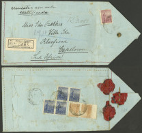 ARGENTINA: 8/JUN/1913 LAS ROSAS (Santa Fe) - South Africa: Registered Cover With Special Rate For "SAMPLES WITHOUT VALUE - Storia Postale