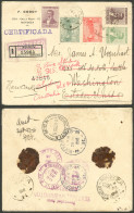 ARGENTINA: RARE DESTINATION: Registered Cover Sent From MENDOZA To USA On 28/JUL/1916, From Seattle It Was Forwarded To  - Cartas & Documentos