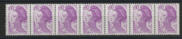 N° 2242a ( X3) SANS PHOSPHORE Cote 750 € Signé J. F. BRUN Dans Une Bande De 7 Neufs ** (MNH) Voir Suite - Nuevos