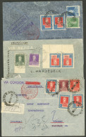 Delcampe - ARGENTINA: 3 Airmail Covers Sent By "Condor" To Germany And Poland Franked With 2.14P, 2.35P And 3.35P., Very Fine Quali - Covers & Documents