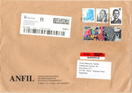 SPAIN / ESPAÑA 2023. Registered Air Cover With 5 EUR King Felipe Plus 3 Eur Murals + Others - Storia Postale