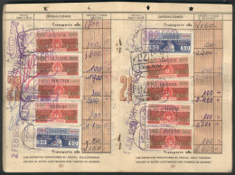 ARGENTINA: Postal Savings Book With 98 Stamps, Wide Variety, Very Fine Quality! - Sonstige & Ohne Zuordnung