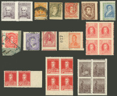 ARGENTINA: PERFORATION VARIETIES: Several Items With Shifted Perforations, Partially Imperforate, Etc., Very Fine Genera - Collezioni & Lotti