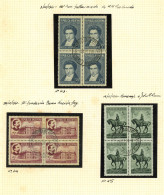 ARGENTINA: FIRST DAY BLOCKS OF 4: Collection In Album With Blocks Of 4 Of The Years 1941 To 1974 Fairly Complete (missin - Colecciones & Series