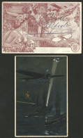 ARGENTINA: Argentina Air-Navy Fleet: 2 Rare Postcards Edited By Sociedad Sportiva Argentina And Aero Club Argentina To C - Argentinien