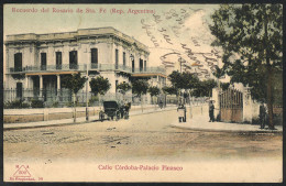 ARGENTINA: Santa Fe: Córdoba Street - Palacio Pinasco, Ed. Fumagalli, Circa 1905, Fine Quality! - Argentinien