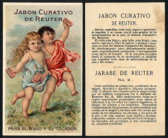 ARGENTINA: Old Advertising Card Of REUTER Soap (medicine), Nice Children Image, VF Quality - Otros & Sin Clasificación