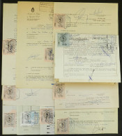 ARGENTINA: POLICÍA FEDERAL: 10 Varied Documents With Rare Revenue Stamps Of The Federal Police, Rare, Attractive Lot! AT - Sonstige & Ohne Zuordnung