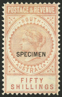 AUSTRALIA: Sc.87, With SPECIMEN Overprint, Mint Without Gum, VF Quality! - Other & Unclassified