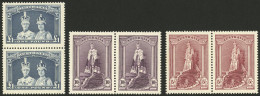 AUSTRALIA: Sc.177/79, 1937/46 The 3 High Values Of The Set, Normal Paper (issued In 1938), MNH Pairs Of Excellent Qualit - Altri & Non Classificati