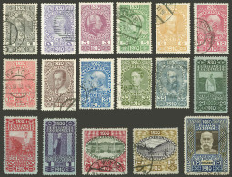 AUSTRIA: Sc.128/144, 1910 Franz Joseph I 80th Anniversary, Complete Set Of 17 Values (a Few Unused), Very Fine General Q - Other & Unclassified