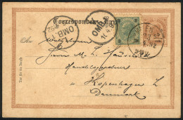 AUSTRIA: 2h. Postal Card Uprated With 3h., Sent From Wien To Denmark On 12/AP/1892, Very Nice! - Other & Unclassified