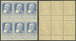 BELGIUM: Sc.87, 1905/11 25c. In MNH Block Of 6, Excellent Quality! - Other & Unclassified
