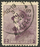 BELGIUM: Sc.135, 1919 2Fr. Violet, Used, Key Value Of The Set, Very Attractive! - Altri & Non Classificati