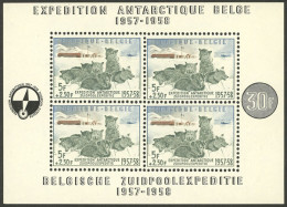 BELGIUM: Yvert 31, 1957 Antarctic Expedition, MNH, Excellent Quality! - Autres & Non Classés