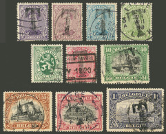 BELGIUM: Small Lot Of Definitive Stamps With "T" Overprint, Used, In General Of Very Fine Quality!" - Otros & Sin Clasificación