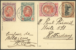 BELGIUM: 17/JA/1917 Baarle-Hertog - Rotterdam, Postcard With Nice Franking, Very Fine Quality! - Altri & Non Classificati