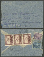 BELGIUM: 4/JUN/1938 Bruxelles - Argentina, Airmail Cover Franked On Back (total 18.75Fr.), VF! - Other & Unclassified