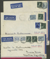 BELGIUM: 4 Airmail Covers Sent To Argentina In 1947, Handsome Postages, Attractive Lot! IMPORTANT: Please View All The P - Other & Unclassified