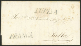 BOLIVIA: Entire Letter Sent To Salta On 4/JA/1868 With The Marks "TUPISA" And "FRANCA" Very Well Applied, Excellent Qual - Bolivia