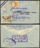 BOLIVIA: Airmail Cover Sent From LA PAZ To Lima (Peru) On 25/JA/1935, Endorsed "CORREO AÉREO VÍA AREQUIPA". It Has 2 Sta - Bolivia