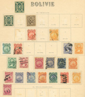 BOLIVIA: Old Collection On Several Album Pages, Including Scarce Values And Sets, In General Of Fine To Very Fine Qualit - Bolivie