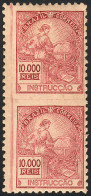 BRAZIL: Sc.285 (RHM.292), Beautiful Vertical Pair IMPERFORATE BETWEEN, Very Fine Quality, Rare! - Sonstige & Ohne Zuordnung