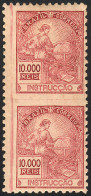 BRAZIL: Sc.285 (RHM.292), Beautiful Vertical Pair IMPERFORATE BETWEEN, Very Fine Quality, Rare! - Other & Unclassified