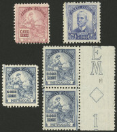 BRAZIL: Sc.458/460, 1938 Complete Set Of 3 MNH Values + Pair Of 2000rs. (with Sheet Margin), VF! - Sonstige & Ohne Zuordnung